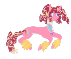 Size: 864x710 | Tagged: safe, artist:maggot, derpibooru import, molly, earth pony, pony, g4, blue eyes, blushing, clothes, glowstick, image, leg warmers, legwear, lineless, lying down, neutral, pacifier, pigtails, png, simple background, solo, transparent background