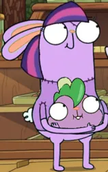 Size: 238x376 | Tagged: safe, artist:ebotizer, spike, twilight sparkle, rabbit, female, image, kiff, male, png, shipping, straight, twispike