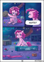 Size: 1059x1500 | Tagged: safe, artist:fomminator, derpibooru import, pinkie pie, earth pony, pony, comic:ponyville wedding, g4, box, comic, dialogue, female, image, jpeg, mare, solo, speech bubble
