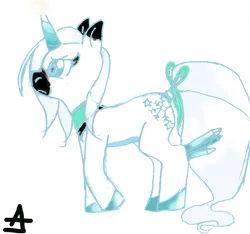 Size: 766x718 | Tagged: safe, artist:arnachy, derpibooru import, oc, oc:crispy frost, unofficial characters only, pony, unicorn, bow, colored hooves, glow, glowing horn, hooves, horn, ice, image, png, simple background, solo, tail, tail bow, transparent background, unicorn oc