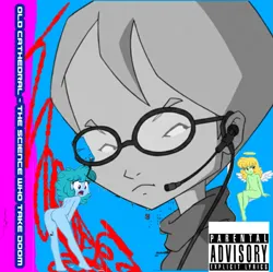 Size: 723x720 | Tagged: semi-grimdark, suggestive, artist:gbgmedia, oc, oc:anaya d'amour, oc:jeremy the angel, unofficial characters only, human, equestria girls, album cover, angel, ass, butt, clothed male nude female, crossover, female, glam metal, hayle, image, jeremy, nudity, parental advisory, png, screamo, suggestive art