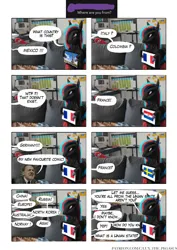 Size: 2480x3508 | Tagged: safe, artist:lux the pegasus, derpibooru import, oc, oc:amethyste storm, pegasus, g4, asia, australia, bully, china, colombia, comic, croatia, dialogue, dialogue box, europe, france, funny, germany, hitler parodies, humor, image, irl, italy, jpeg, mexico, north korea, norway, pegasus oc, pegasus wings, photo, real life background, russia, sweden, united states, wings