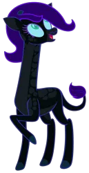 Size: 2000x3871 | Tagged: safe, artist:starember, artist:taionafan369, editor:taionafan369, ponerpics import, ponybooru import, oc, oc:nyx, alicorn, giraffe, base artist:starember, base:starember, cloven hooves, coat marking, credits in link, giraffied, image, ossicones, png, raised hoof, raised leg, simple background, solo, species swap, speedpaint available, spots, transparent background, two toned coat, two toned fur