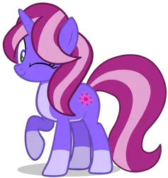 Size: 1703x1800 | Tagged: safe, artist:zslnews, derpibooru import, oc, oc:sandy sparkle, unofficial characters only, pony, unicorn, cute, female, female oc, horn, image, looking at you, one eye closed, png, raised hoof, unicorn oc, wink, winking at you