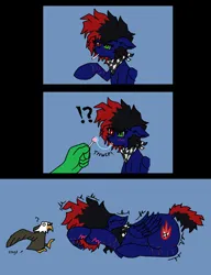 Size: 1320x1720 | Tagged: suggestive, artist:zzz100ificati, derpibooru import, oc, oc:anon, oc:finish line, unofficial characters only, bird, eagle, pony, blushing, comic, drool, heterochromia, image, png