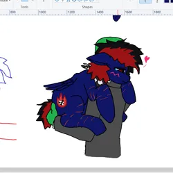 Size: 603x600 | Tagged: safe, artist:zzz100ificati, derpibooru import, oc, oc:anon, oc:finish line, unofficial characters only, human, pegasus, pony, blushing, butt touch, female, hand on butt, holding a pony, image, mare, png, scar, self harm, self harm scars