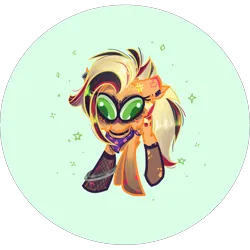 Size: 2500x2500 | Tagged: safe, artist:pondzhi13, derpibooru import, applejack, earth pony, pony, g4, angry, bandana, big eyes, bodypaint, bracelet, clothes, ear piercing, green eyes, image, jewelry, legwear, looking at someone, loose hair, makeup, multicolored mane, pendant, photo, piercing, png, punk, simple background, solo, sparkles, stars, tattoo, tights, transparent background