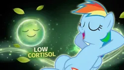 Size: 1312x744 | Tagged: safe, derpibooru import, edit, rainbow dash, pegasus, pony, g4, image, low cortisol, png, shitposting, solo