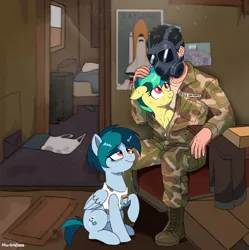 Size: 2113x2121 | Tagged: safe, artist:mar0x8, derpibooru import, oc, oc:anon, oc:apogee, oc:delta vee, human, pegasus, pony, cuddling, cute, female, filly, foal, image, mother and child, mother and daughter, png