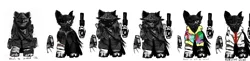 Size: 7168x1740 | Tagged: safe, artist:987tails, derpibooru import, oc, oc:drae ghan, armor, gun, handgun, image, png, project:wundr, revolver, storm hollow, void strain, weapon