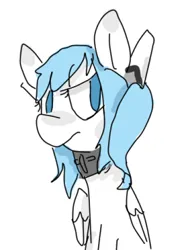 Size: 251x366 | Tagged: safe, artist:anonymous, derpibooru import, ponified, nymph, pegasus, pony, bust, cel shading, colored, drawthread, duochrome, female, heaven's lost property, image, mare, png, portrait, requested art, shading