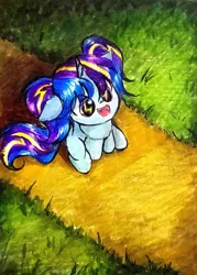Size: 1564x2180 | Tagged: safe, artist:liaaqila, derpibooru import, oc, unofficial characters only, unicorn, grass, horn, image, jpeg, lightning, open mouth