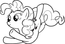 Size: 7000x4783 | Tagged: safe, derpibooru import, official, pinkie pie, earth pony, pony, a canterlot wedding, g4, party of one, .svg available, black and white, coloring page, dancing, female, grayscale, image, jumping, monochrome, my little pony, royal wedding, simple background, solo, stock vector, svg, transparent background, vector