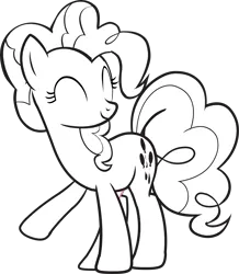 Size: 6137x7035 | Tagged: safe, derpibooru import, official, pinkie pie, earth pony, pony, a canterlot wedding, g4, party of one, .svg available, black and white, coloring page, dancing, eyes closed, female, grayscale, image, monochrome, my little pony, royal wedding, simple background, solo, stock vector, svg, transparent background, vector