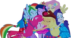 Size: 1469x793 | Tagged: safe, derpibooru import, edit, edited screencap, editor:pascalmulokozi2, screencap, applejack, fluttershy, pinkie pie, rainbow dash, rarity, sci-twi, twilight sparkle, twilight sparkle (alicorn), alicorn, human, equestria girls, g4, background removed, bare shoulders, big crown thingy, boots, canterlot high, clothes, dress, element of magic, fall formal outfits, hat, humane five, humane six, image, jewelry, my little pony equestria girls, png, ponied up, regalia, shoes, simple background, sleeveless, strapless, transparent background