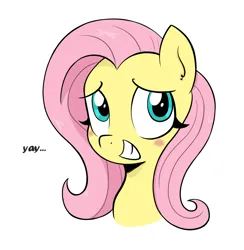Size: 1436x1474 | Tagged: safe, artist:fobxdraw, derpibooru import, fluttershy, pegasus, pony, g4, blushing, embarrassed, female, image, mare, png, simple background, smiling, white background, yay