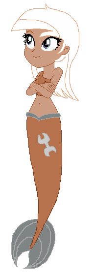 Size: 194x567 | Tagged: safe, artist:ocean lover, artist:selenaede, derpibooru import, silver spanner, human, mermaid, equestria girls, g4, bare midriff, bare shoulders, base, base used, belly, belly button, clothes, crossed arms, cutie mark, equestria girls-ified, fins, fish tail, humanized, image, indigo eyes, looking up, mermaid tail, mermay, midriff, ms paint, png, simple background, sleeveless, tail, tail fin, tanktop, white background, white hair