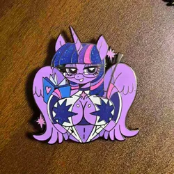 Size: 1280x1280 | Tagged: suggestive, artist:wuyou, derpibooru import, twilight sparkle, twilight sparkle (alicorn), alicorn, anthro, g4, arm hooves, big breasts, book, breasts, cleavage, craft, female, glasses, image, jpeg, looking at you, pin, riding crop, smiling, smiling at you, solo, solo female, spherical breasts