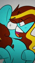 Size: 720x1280 | Tagged: safe, artist:crookedbeetles, derpibooru import, discord, oc, oc:ilovekimpossiblealot, unofficial characters only, draconequus, pegasus, pony, g4, animated, best buy, canon x oc, computer, female, image, laptop computer, male, mare, shipping, sound, straight, webm