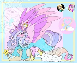 Size: 2200x1800 | Tagged: safe, artist:legendaryshadee, derpibooru import, princess cadance, ponified, pony, unicorn, g4, clothes, crossover, crown, dress, fusion, fusion:princess cadance, fusion:princess rosalina, horn, image, jewelry, png, princess rosalina, regalia