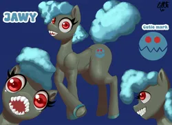 Size: 2480x1800 | Tagged: safe, artist:littleuwu20, derpibooru import, oc, earth pony, crazy face, faic, image, jpeg, looking at you, sharp teeth, teeth