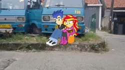 Size: 827x466 | Tagged: safe, derpibooru import, flash sentry, sunset shimmer, human, equestria girls, g4, boots, clothes, female, flashimmer, high heel boots, image, jpeg, male, shipping, shoes, straight