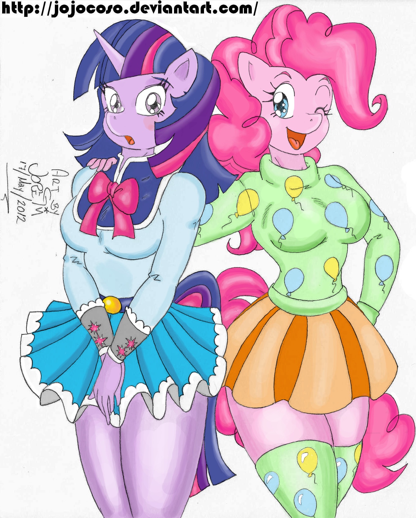 35313 - safe, artist:terry, pinkie pie, oc, human, crossover, elements of  harmony, jojo's bizarre adventure, laughing, parody, stand - Derpibooru