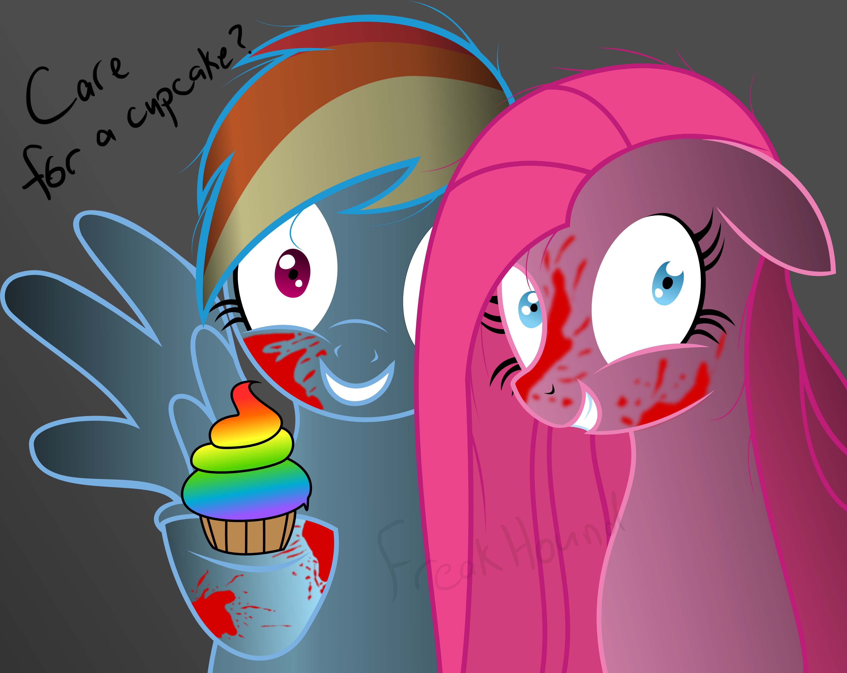Grimdark Pinkie Pie Cupcakes