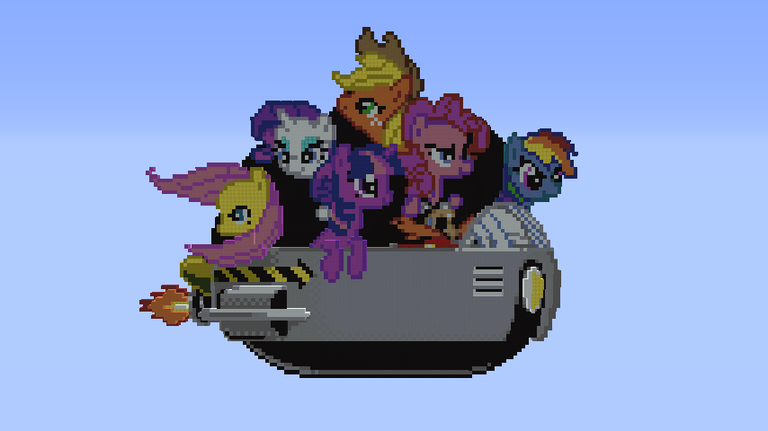 fluttershy minecraft pixel art easy