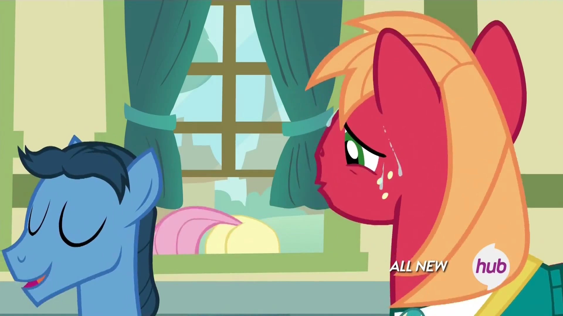 405949 - safe, derpibooru import, screencap, big macintosh, fluttershy,  toe-tapper, earth pony, pony, filli vanilli, ass up, dat butt, female,  looking at her butt, male, mare, meme, out of context, plot, stallion,