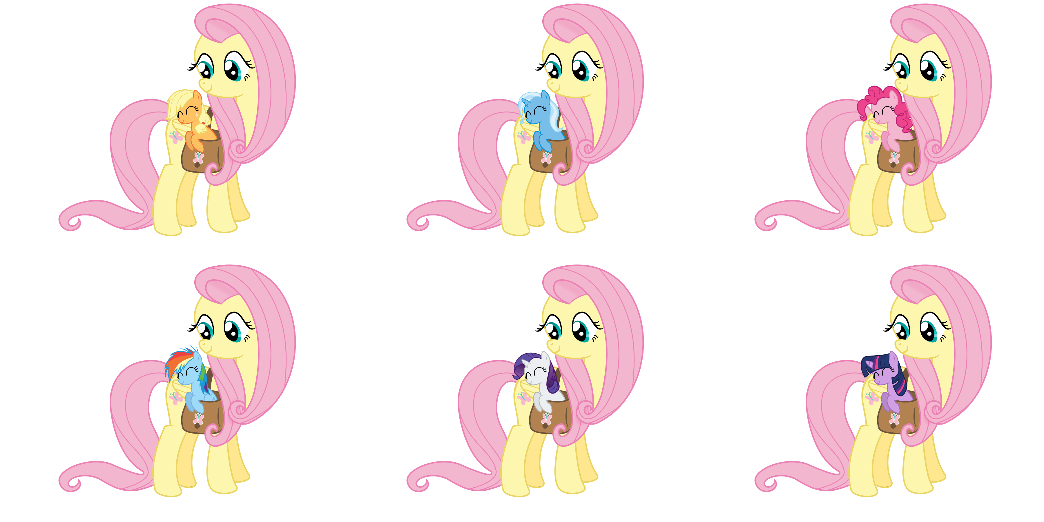 1186188 - safe, artist:azaleasdolls, applejack, fluttershy, pinkie