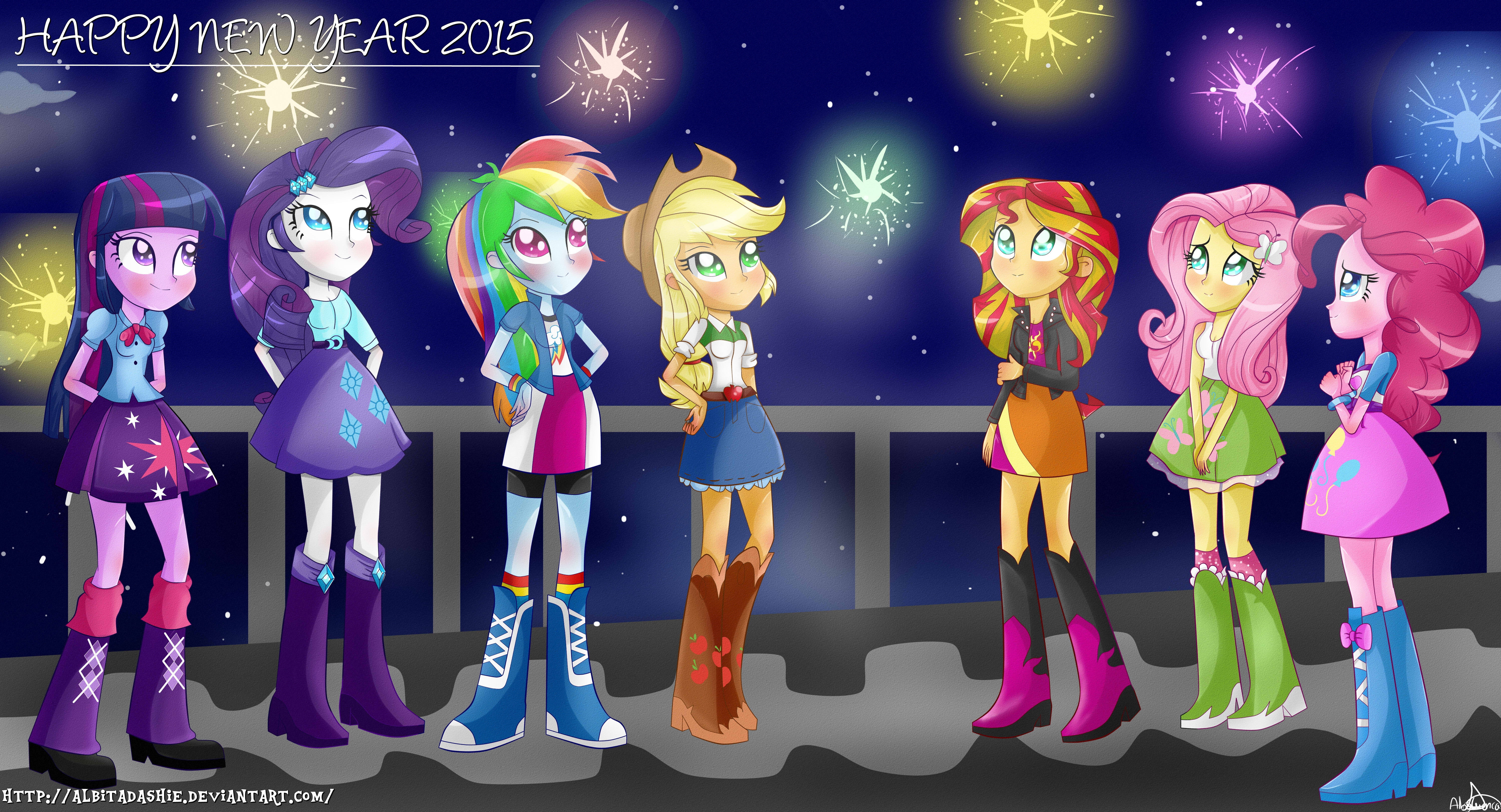 Happy new year to to you all (Dancing with twilight rarity Rainbow das