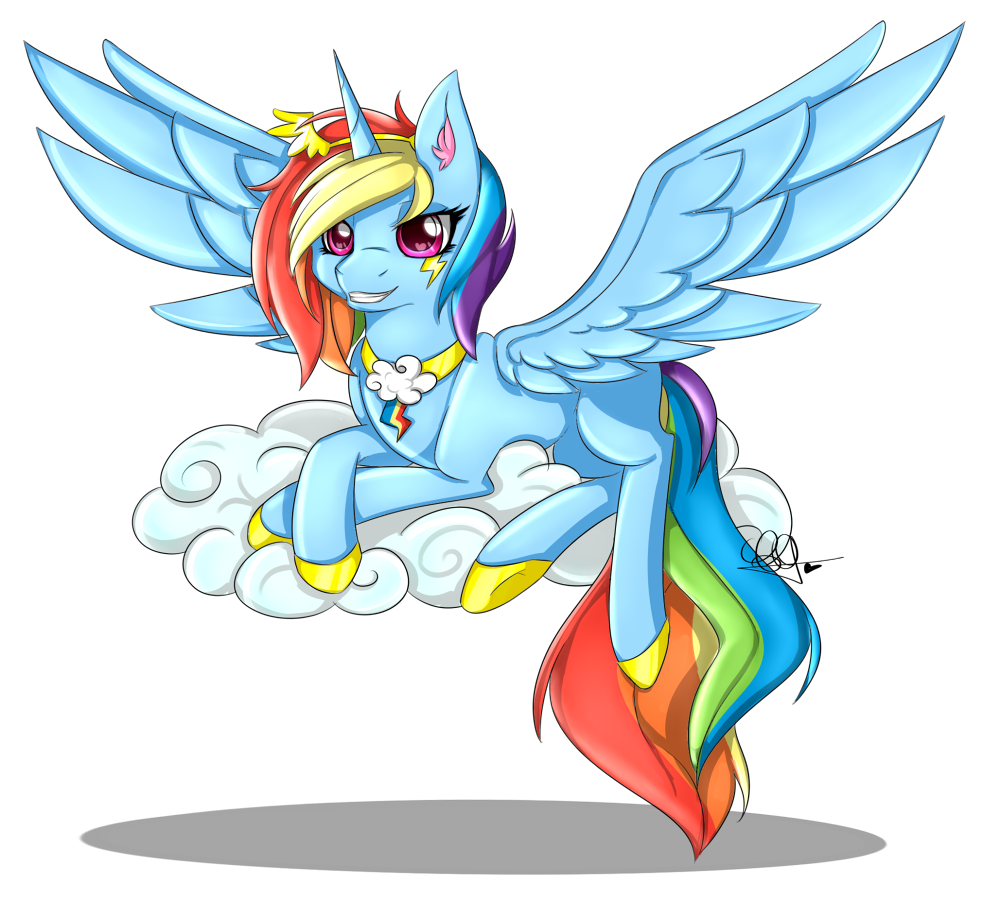 alicorn rainbow dash princess of loyalty