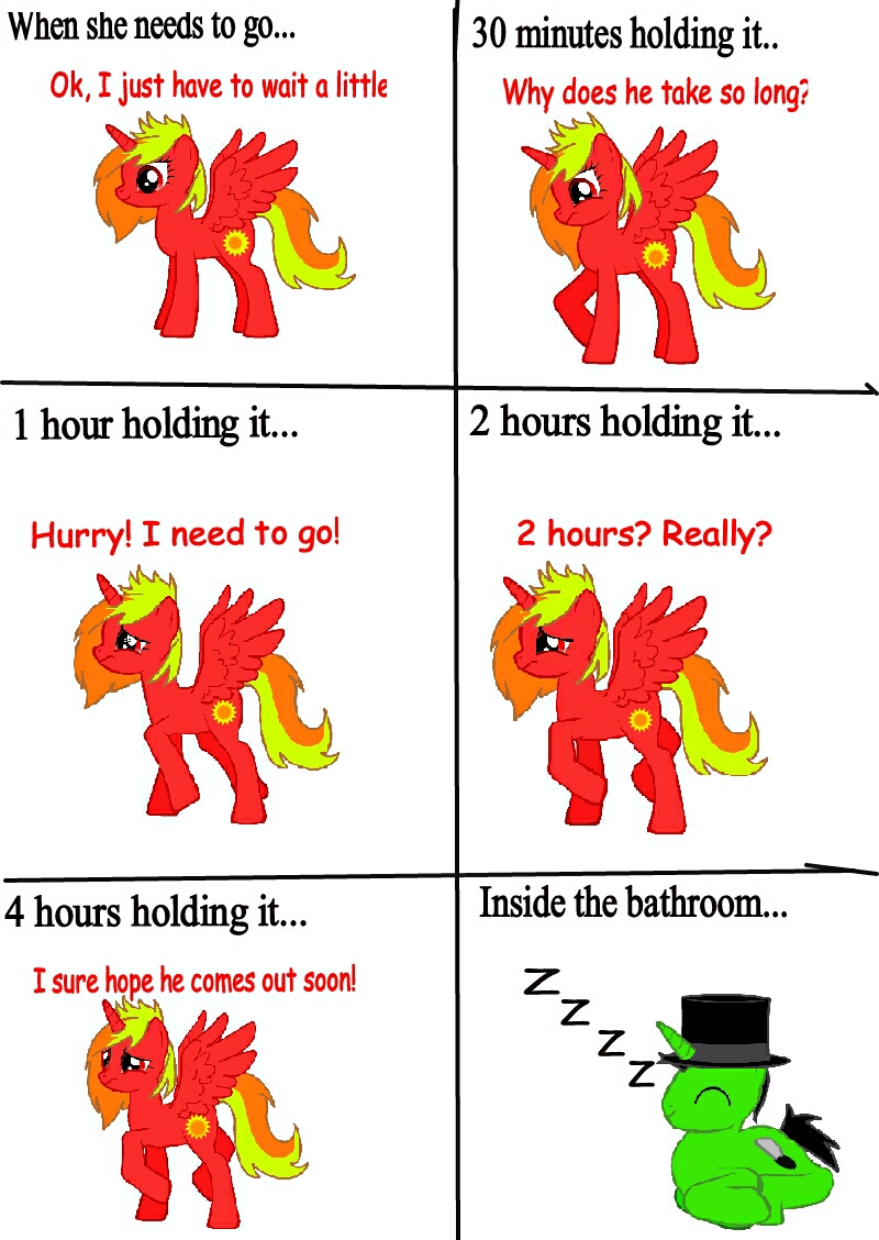 816286 - derpibooru import, desperation, full bladder, need to pee, oc,  oc:green knife, oc:lava rock, omorashi, pony creator, potty dance, potty  emergency, potty time, safe, trotting in place, unofficial characters only -