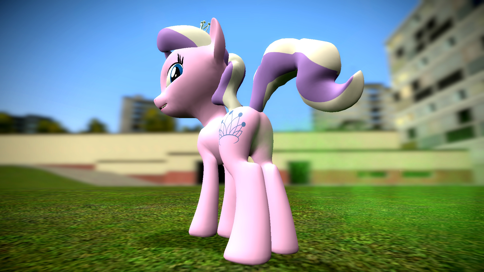 822115 - 3d, artist:tacko marceno, derpibooru import, diamond tiara, fart,  safe, solo - Twibooru