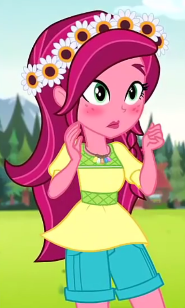 1049959 - blushing, cropped, derpibooru import, edit, edited screencap,  equestria girls, gloriosa daisy, legend of everfree, safe, screencap, solo  - Twibooru