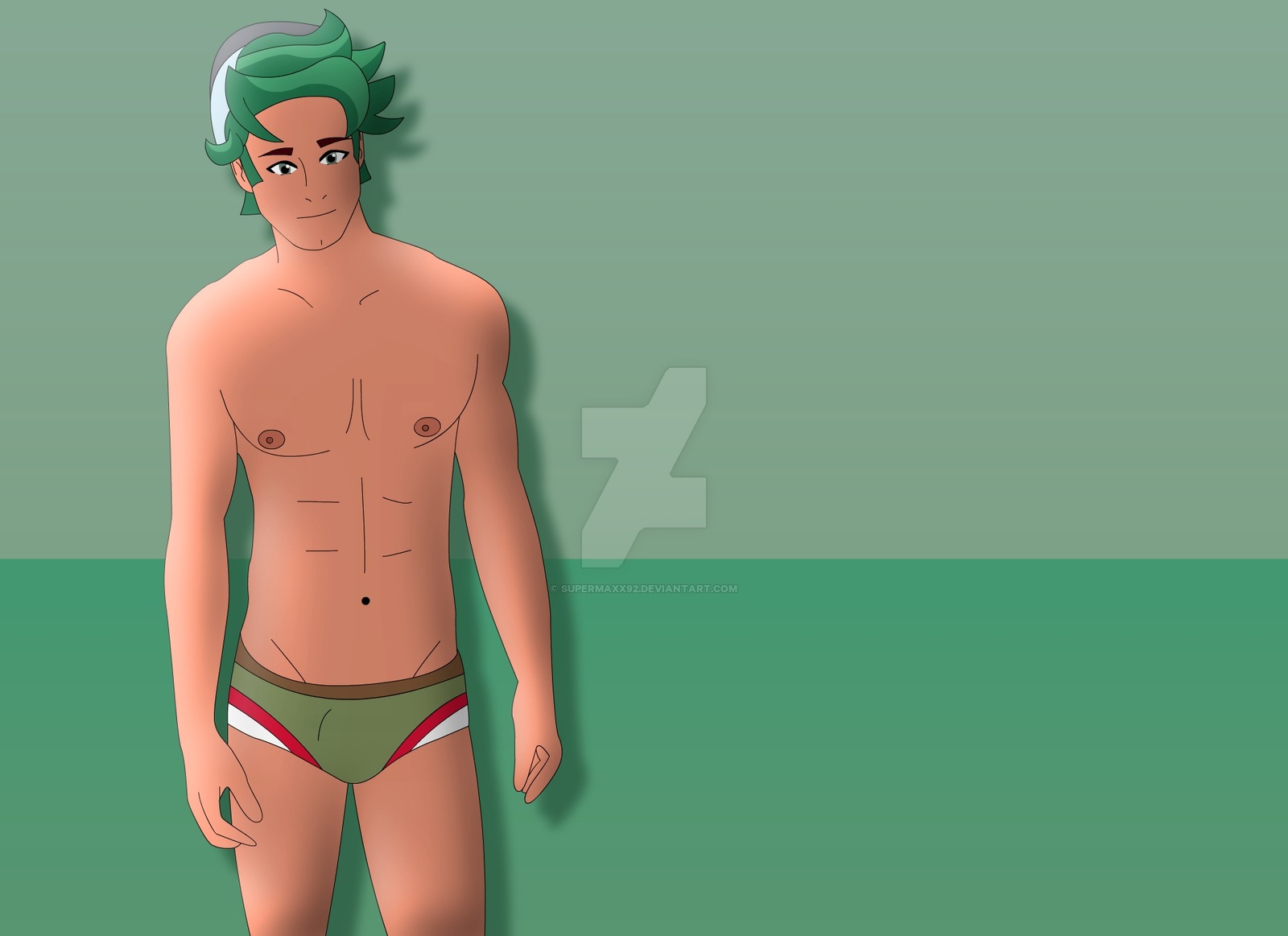 1194432 - suggestive, artist:supermaxx92, derpibooru import, timber spruce,  equestria girls, legend of everfree, briefs, clothes, male, muscles, solo,  solo male, speedo, underwear, watermark - Twibooru