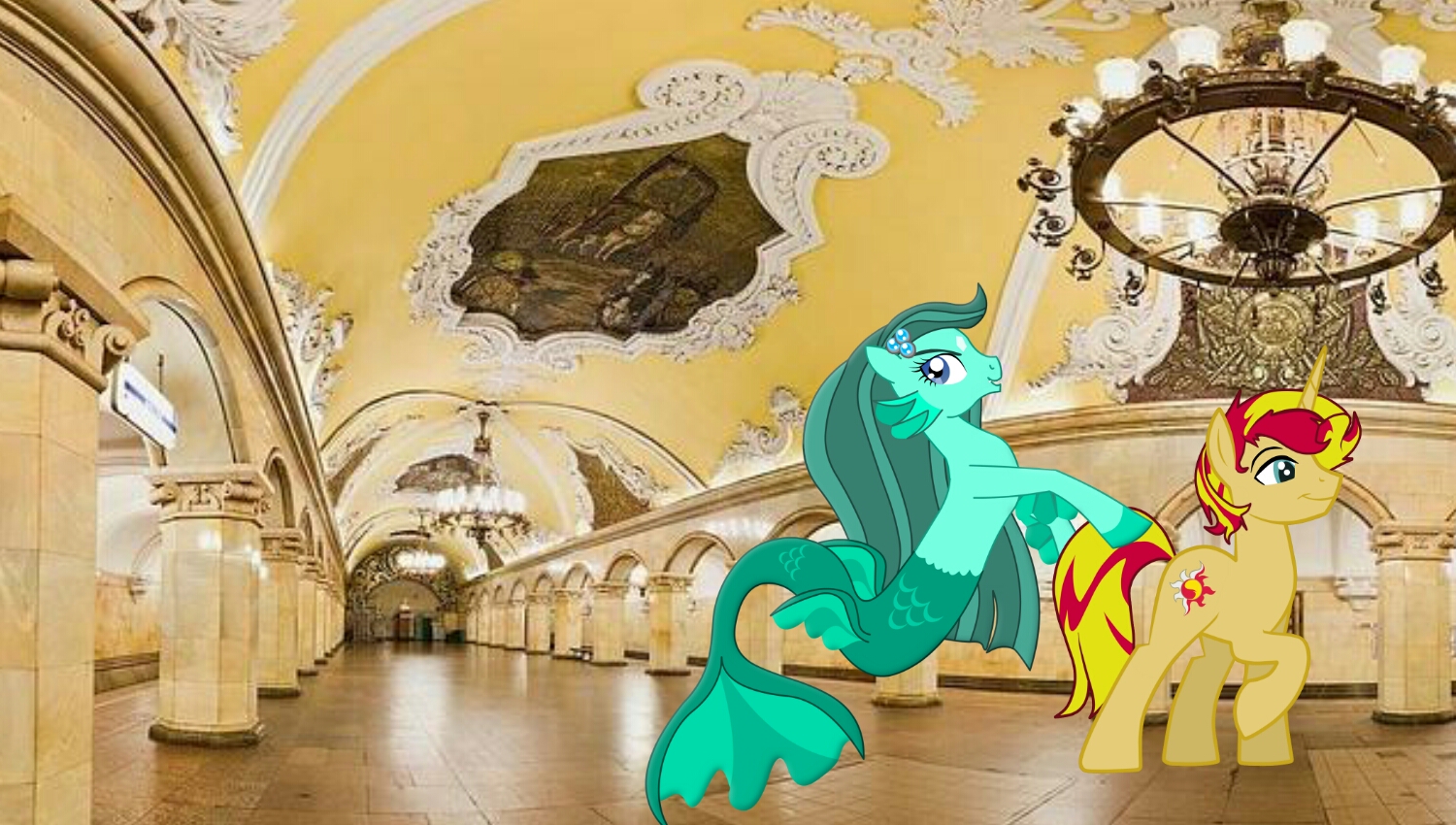 #1339490 - safe, artist:mytri-atari93, derpibooru import, sunset ...