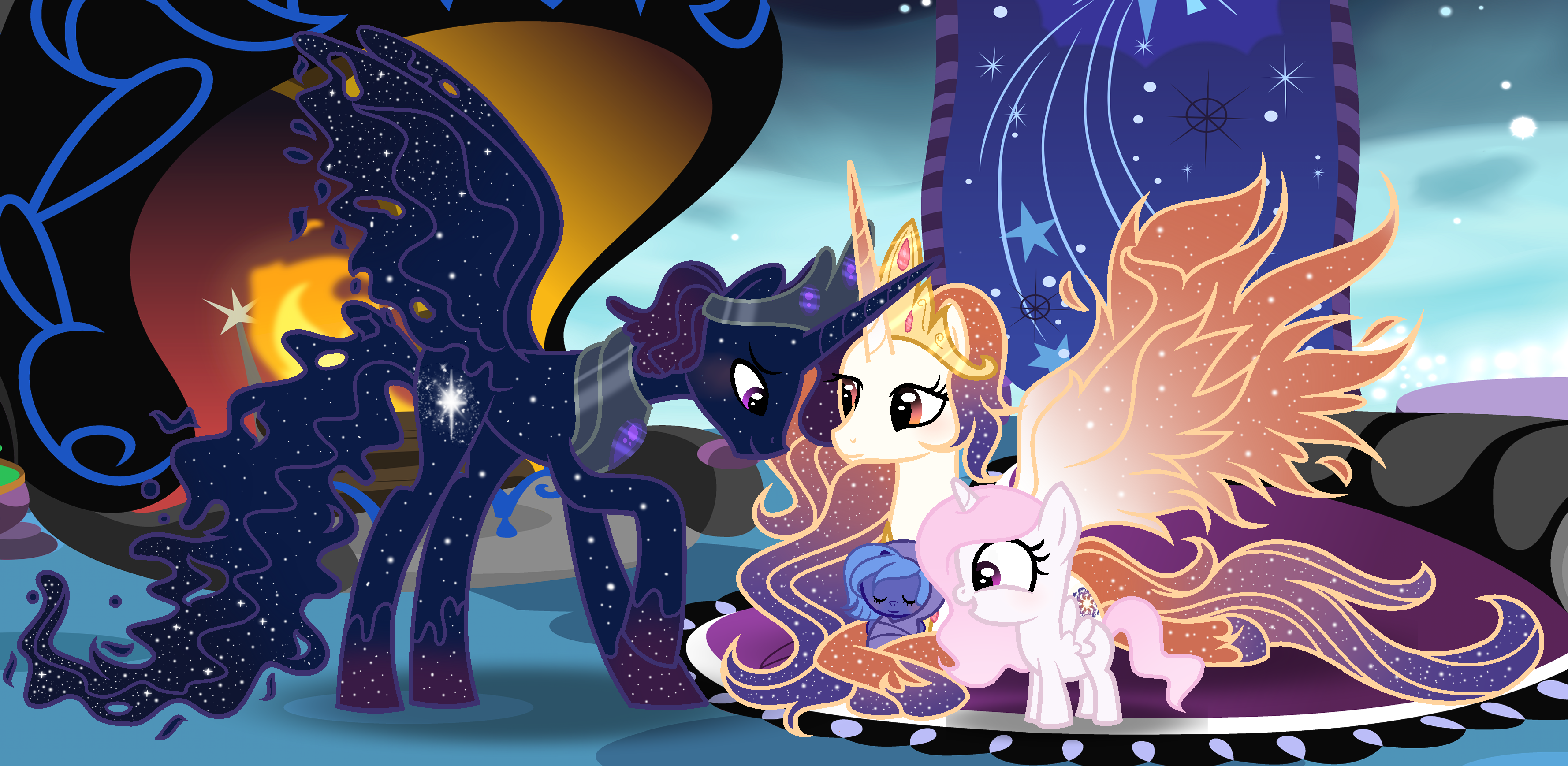 mlp baby celestia and luna