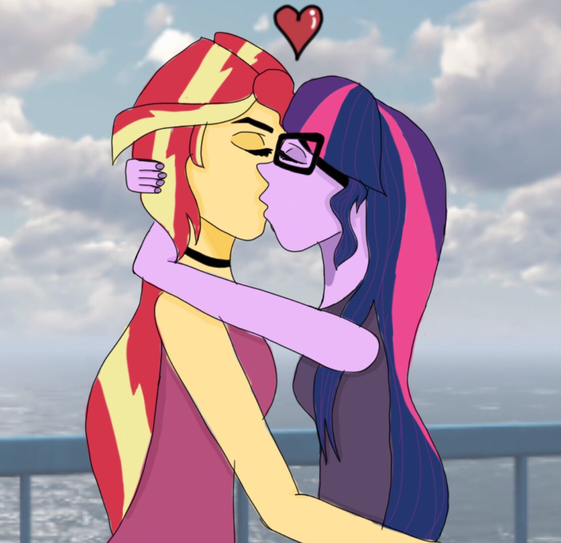 Sunset Shimmer And Twilight Sparkle Hug 1326