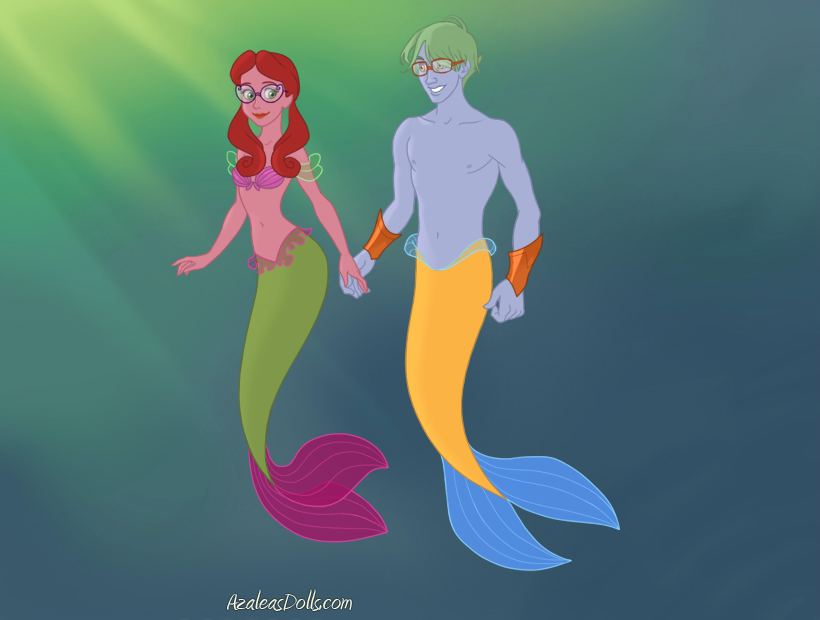 1866058 - artist:azaleasdolls, derpibooru import, editor:jdueler11, female,  flash magnus, magnambula, male, mermaid, mermaidized, safe, shipping,  somnambula, species swap, straight, underwater - Twibooru