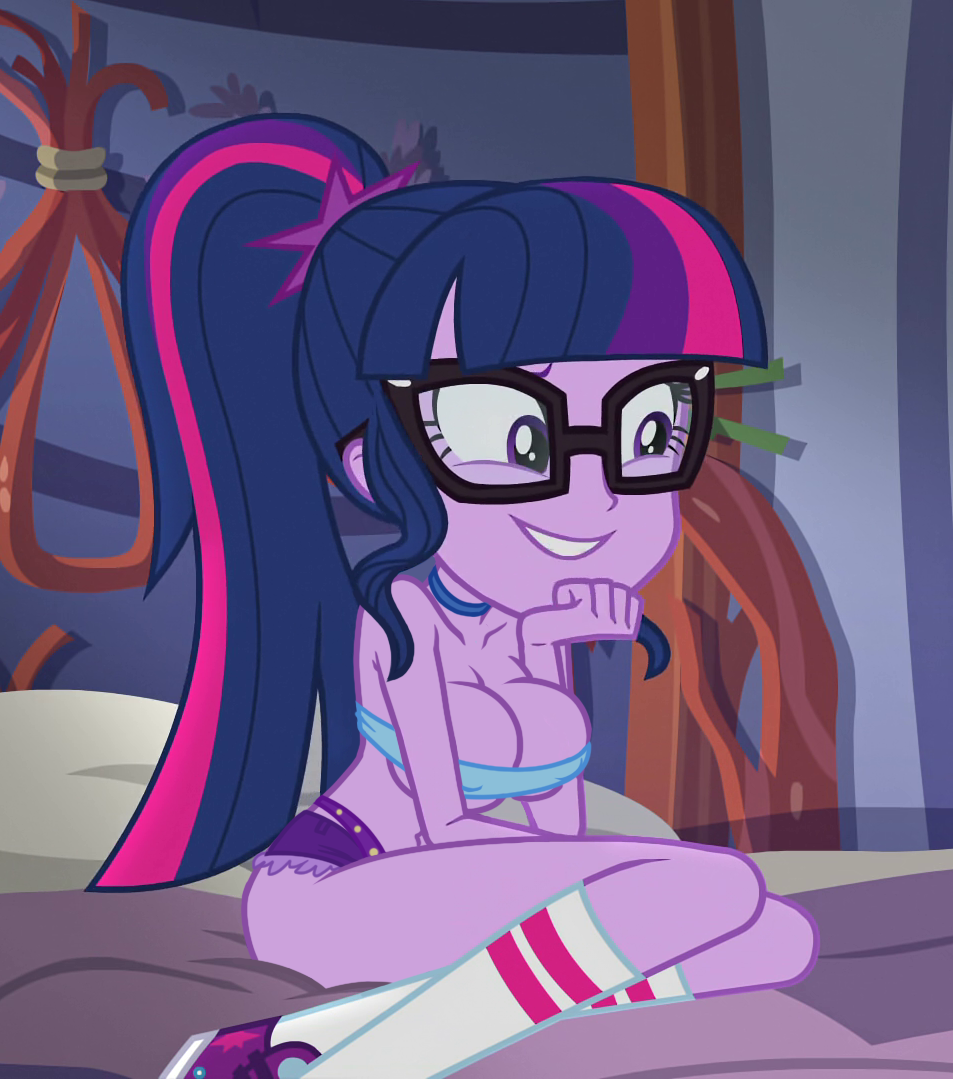 1531466 - suggestive, derpibooru import, edit, edited screencap, editor:mlp-gft,  screencap, sci-twi, twilight sparkle, equestria girls, legend of everfree,  big breasts, breast edit, breasts, busty sci-twi, busty twilight sparkle,  choker, cleavage ...