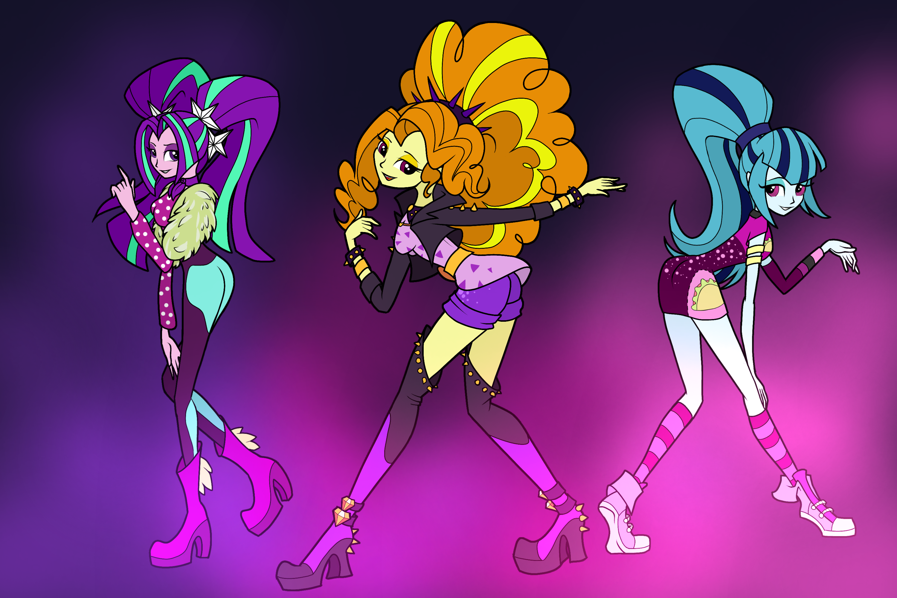 Mlp dazzling. Соната Даззлингс пони. Даззлингс Адажио. MLP Dazzlings Соната Ария. Герлз Дазлингс.