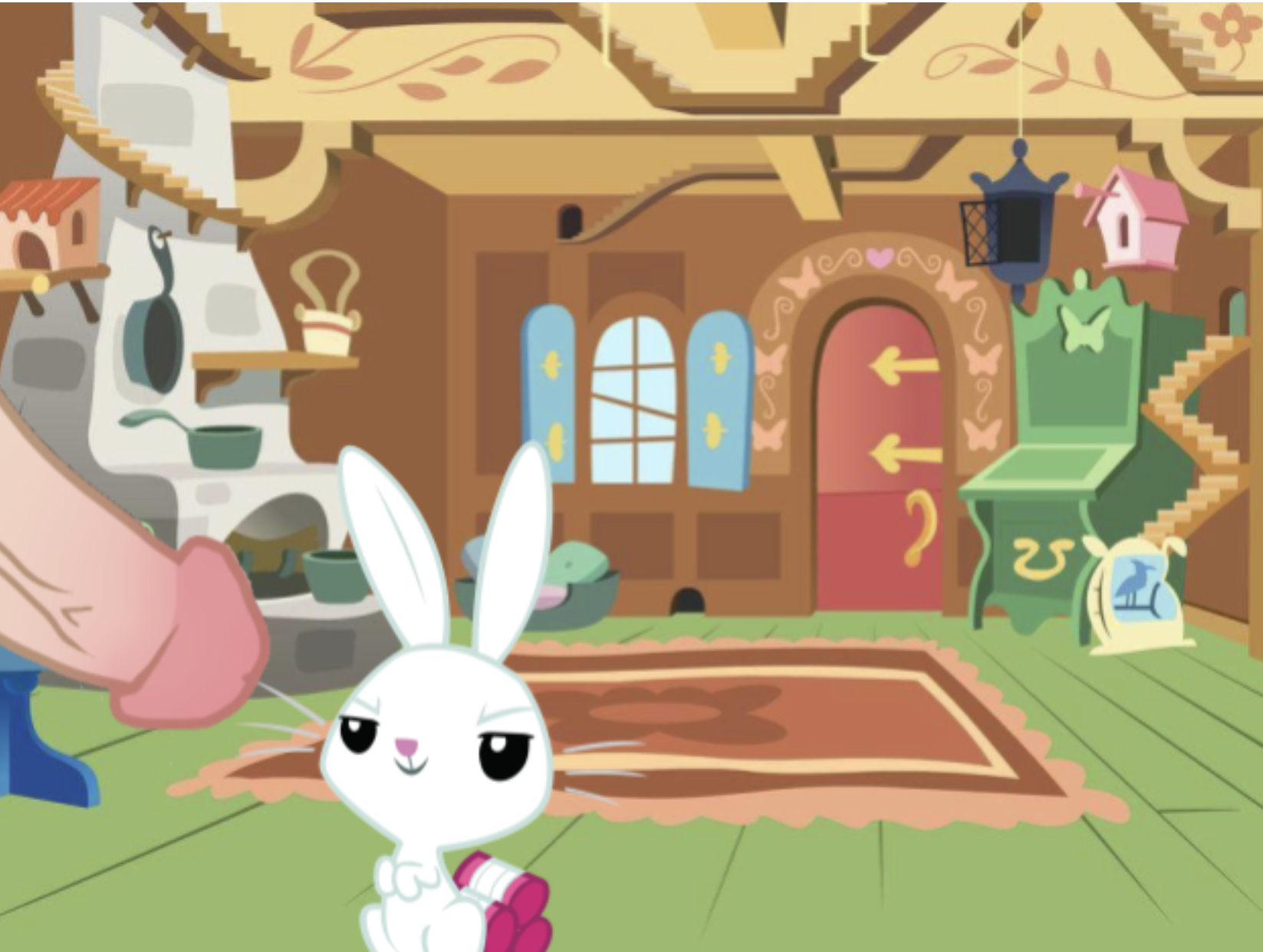 #1887803 - angel bunny, animal, bedroom eyes, bird house, curled tail