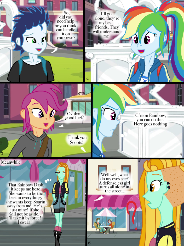 2442948 - safe, artist:scalelover, rainbow dash, anthro, comic