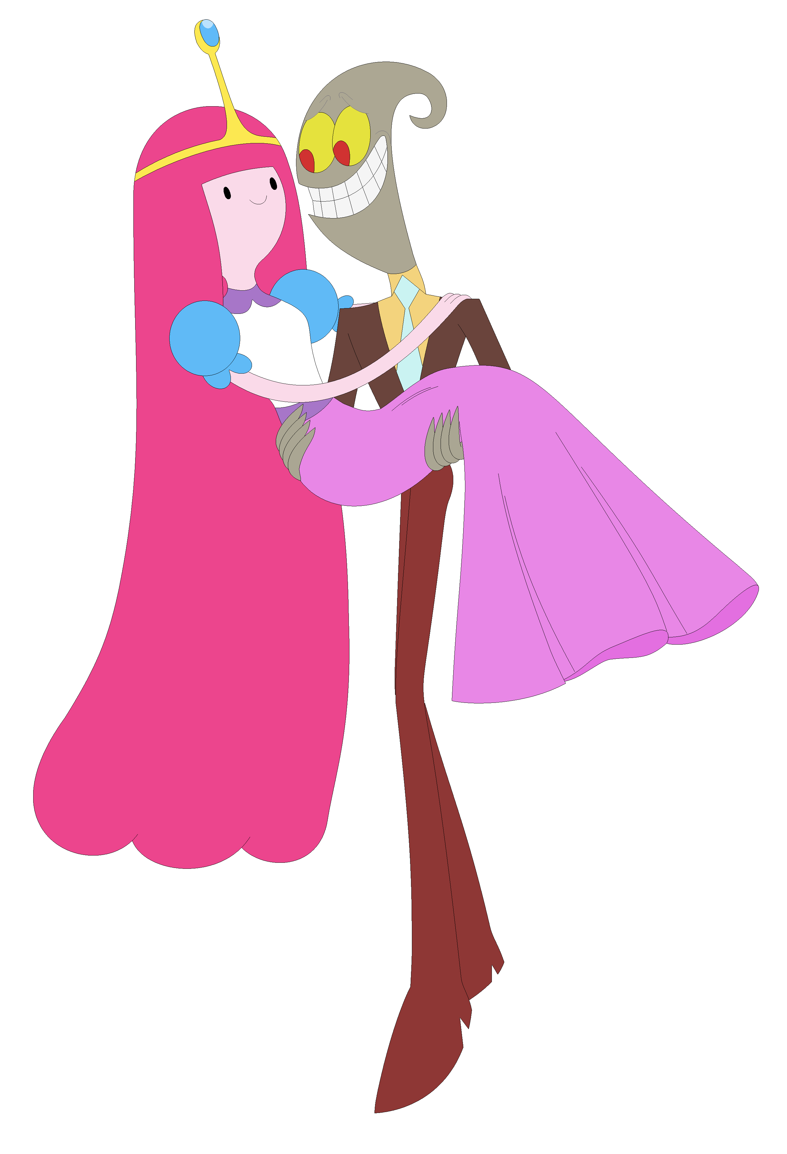 2220985 - safe, banned from derpibooru, deleted from derpibooru, derpibooru  import, discord, pinkie pie, adventure time, barely pony related, carrying,  crossover, discopie, female, husband and wife, male, nergal, nergal and princess  bubblegum,