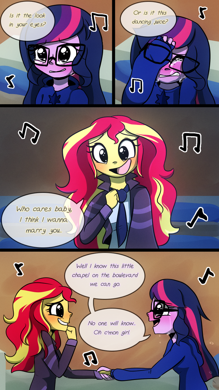 2237907 - safe, artist:little-tweenframes, banned from derpibooru, deleted  from derpibooru, derpibooru import, sci-twi, sunset shimmer, twilight  sparkle, comic:the plan, series:sciset diary, equestria girls, blushing,  clothes, comic, crying, female ...