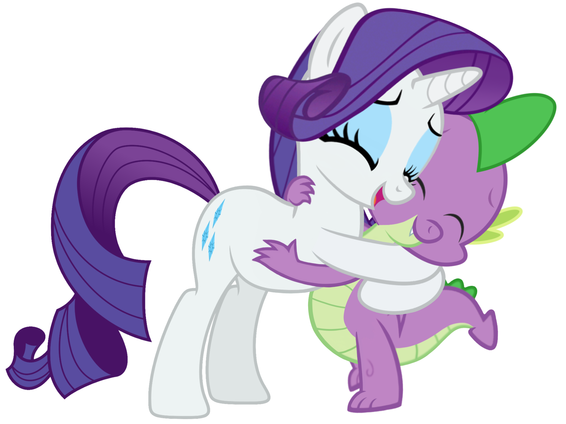 2594502 - safe, artist:georgegarza01, derpibooru import, rarity, spike,  dragon, pony, unicorn, cute, eyes closed, female, hug, image, male, open  mouth, png, raribetes, shipping, simple background, sparity, spikabetes,  straight, transparent background ...