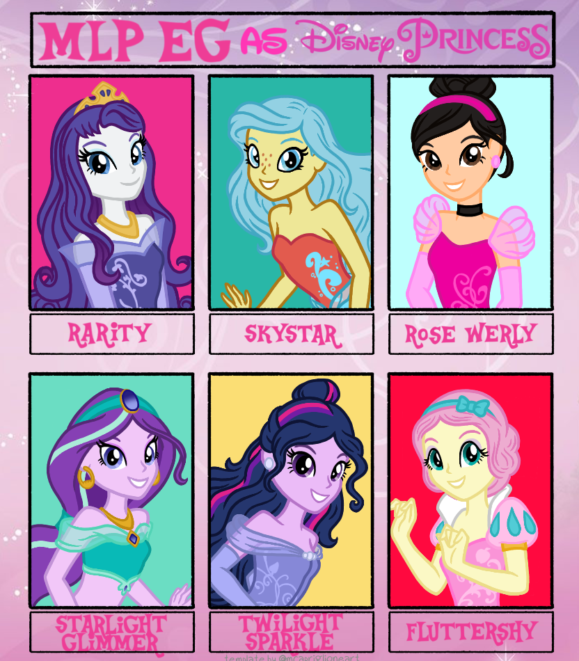 2598693 - safe, artist:wavebreeze234, derpibooru import, fluttershy,  princess skystar, rarity, starlight glimmer, twilight sparkle, oc, six  fanarts, equestria girls, my little pony: the movie, aladdin, arial,  choker, cinderella, clothes, crossover ...