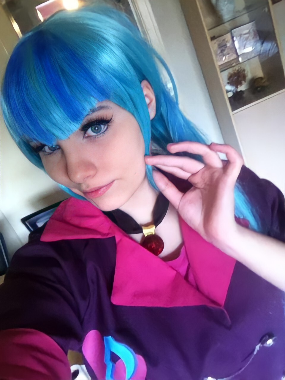 2619321 - safe, artist:meimeidevil, derpibooru import, sonata dusk, human,  equestria girls, clothes, cosplay, costume, disguise, disguised siren,  image, irl, irl human, jpeg, photo - Twibooru